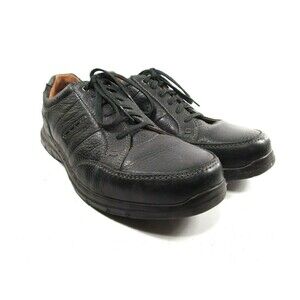Clarks Unstructured Un Preston Black Leather Apron Toe Oxfords Mens Size US 11 W